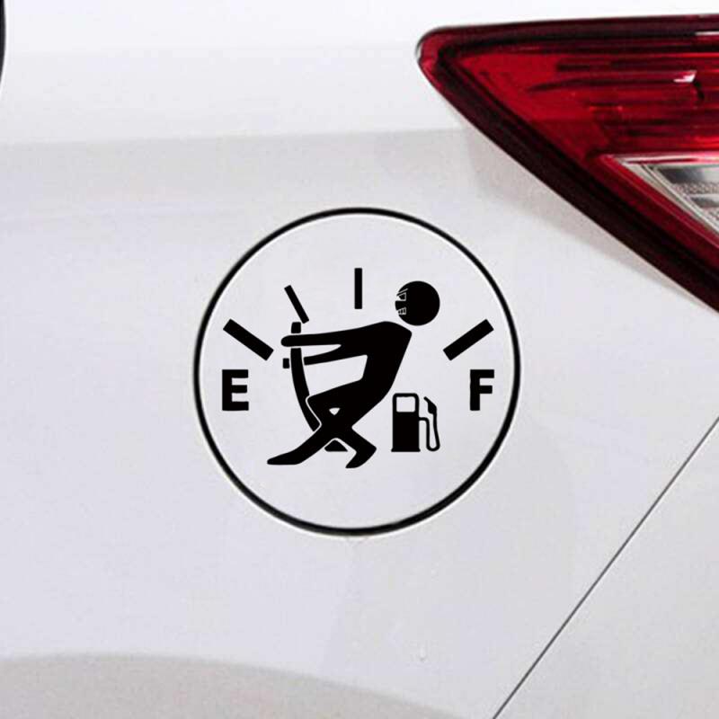 Car body fuel tank vinyl design