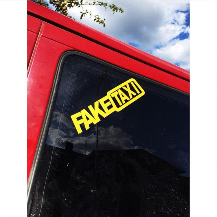 Fake taxi windshield sticker