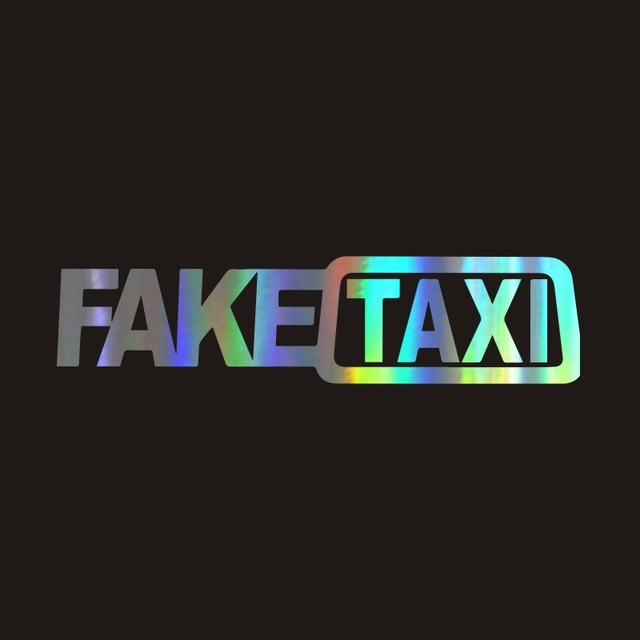 Fake taxi car windshield decal